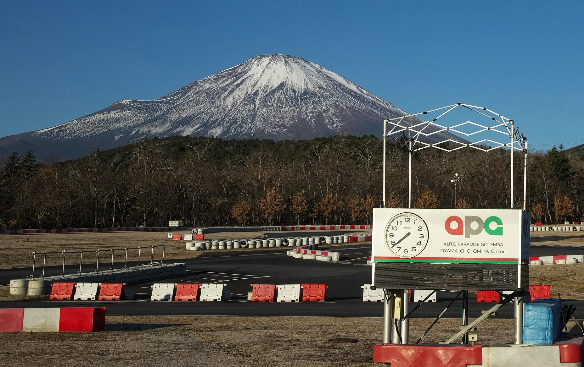 コースと富士山